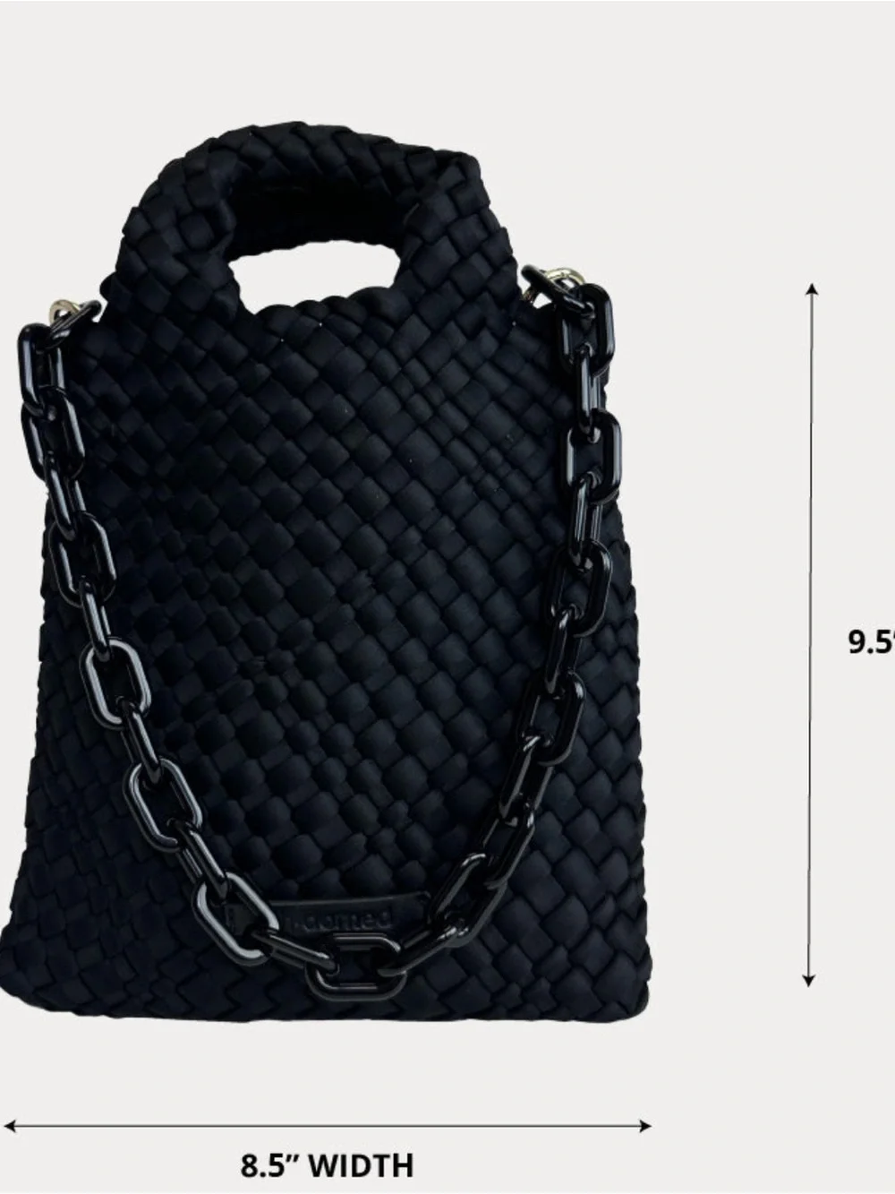 Ahdorned Lola Woven Neoprene Crossbody Bag in black